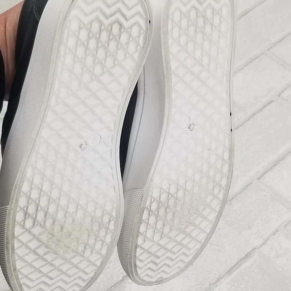 Maurices Black and White Slip-On Sneakers